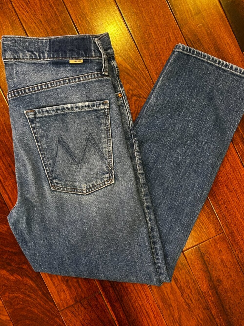 MOTHER The Scrapper Ankle Jeans Cowboys Don't Cry Size 28 - Picture 5 of 8